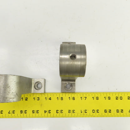 25mm Smooth Bore Pillow Block Shaft End Support M10-1.5 Set Screw Lot Of 2