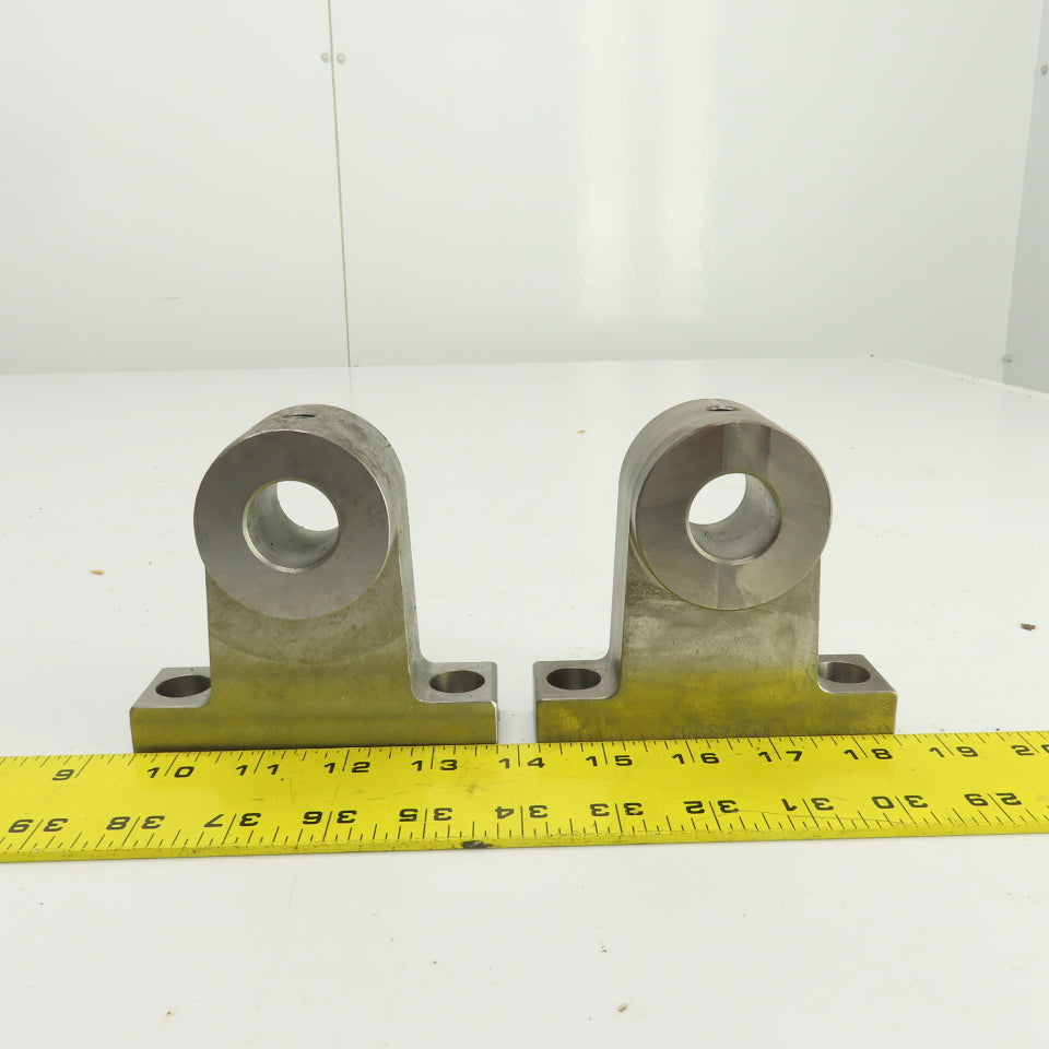 25mm Smooth Bore Pillow Block Shaft End Support M10-1.5 Set Screw Lot Of 2