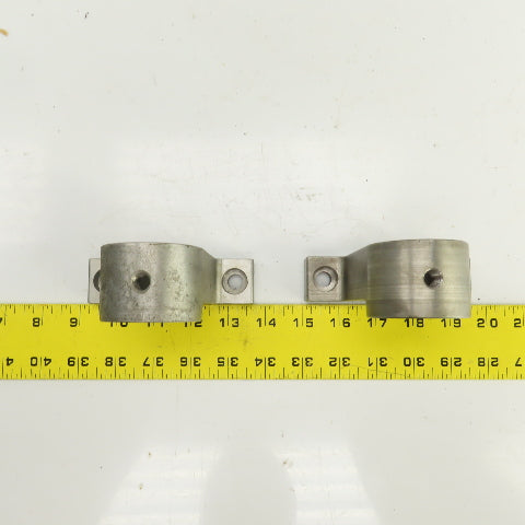 25mm Smooth Bore Pillow Block Shaft End Support M10-1.5 Set Screw Lot Of 2
