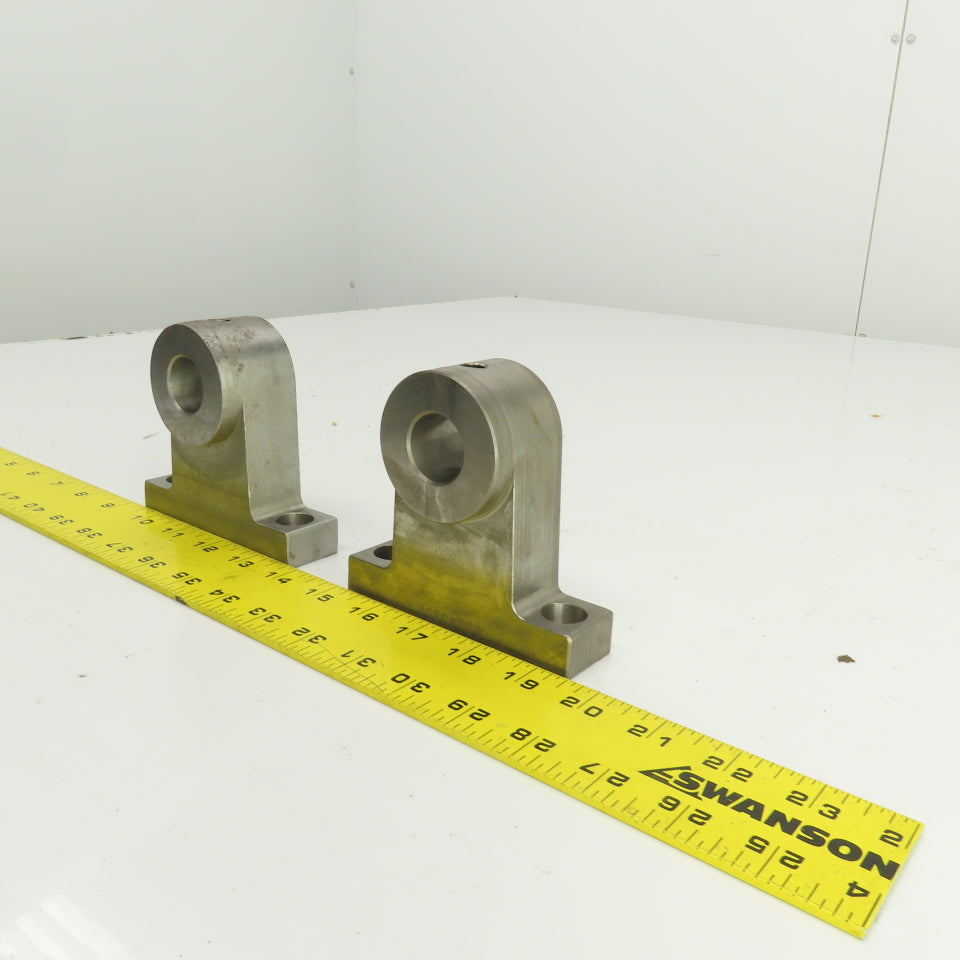25mm Smooth Bore Pillow Block Shaft End Support M10-1.5 Set Screw Lot Of 2
