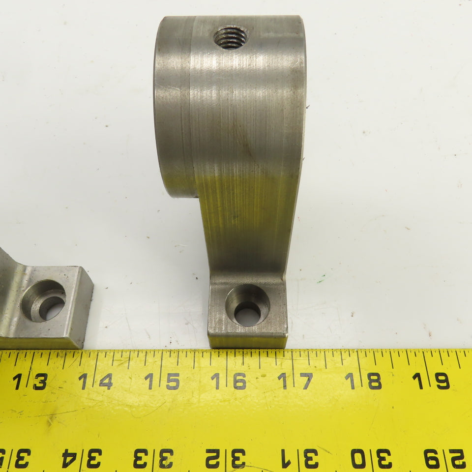 25mm Smooth Bore Pillow Block Shaft End Support M10-1.5 Set Screw Lot Of 2