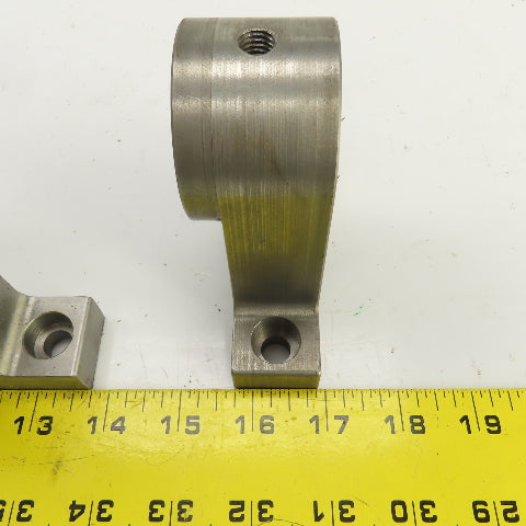 25mm Smooth Bore Pillow Block Shaft End Support M10-1.5 Set Screw Lot Of 2