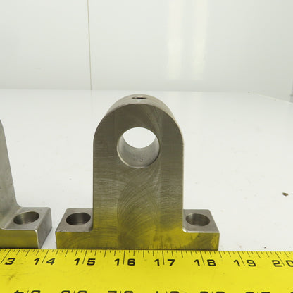 25mm Smooth Bore Pillow Block Shaft End Support M10-1.5 Set Screw Lot Of 2