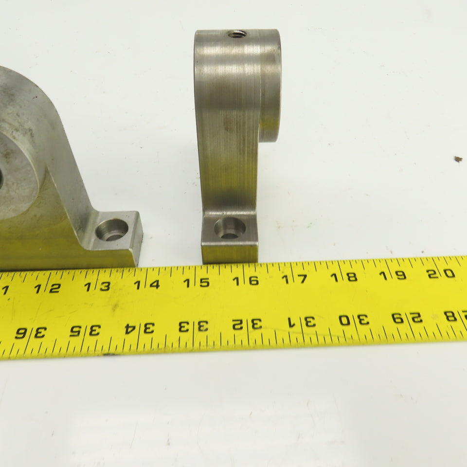 25mm Smooth Bore Pillow Block Shaft End Support M10-1.5 Set Screw Lot Of 2