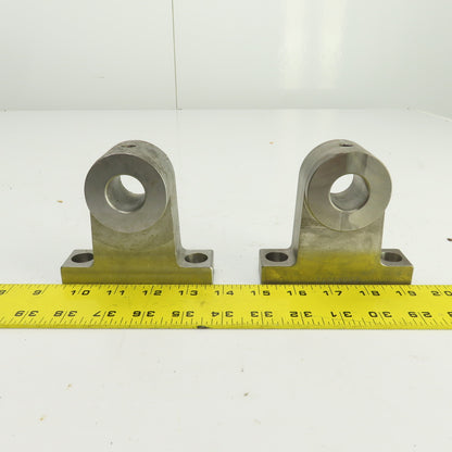 25mm Smooth Bore Pillow Block Shaft End Support M10-1.5 Set Screw Lot Of 2