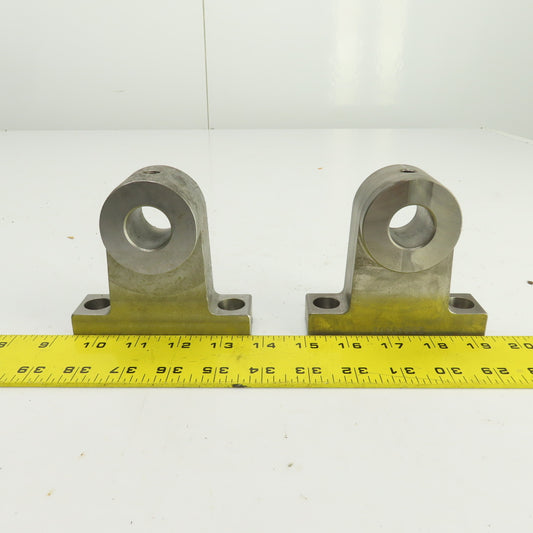25mm Smooth Bore Pillow Block Shaft End Support M10-1.5 Set Screw Lot Of 2