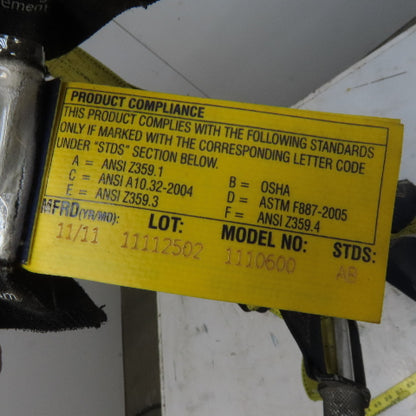 Sala 1110600 Full Body Safety Harness Fall Arrest Protection Universal Size