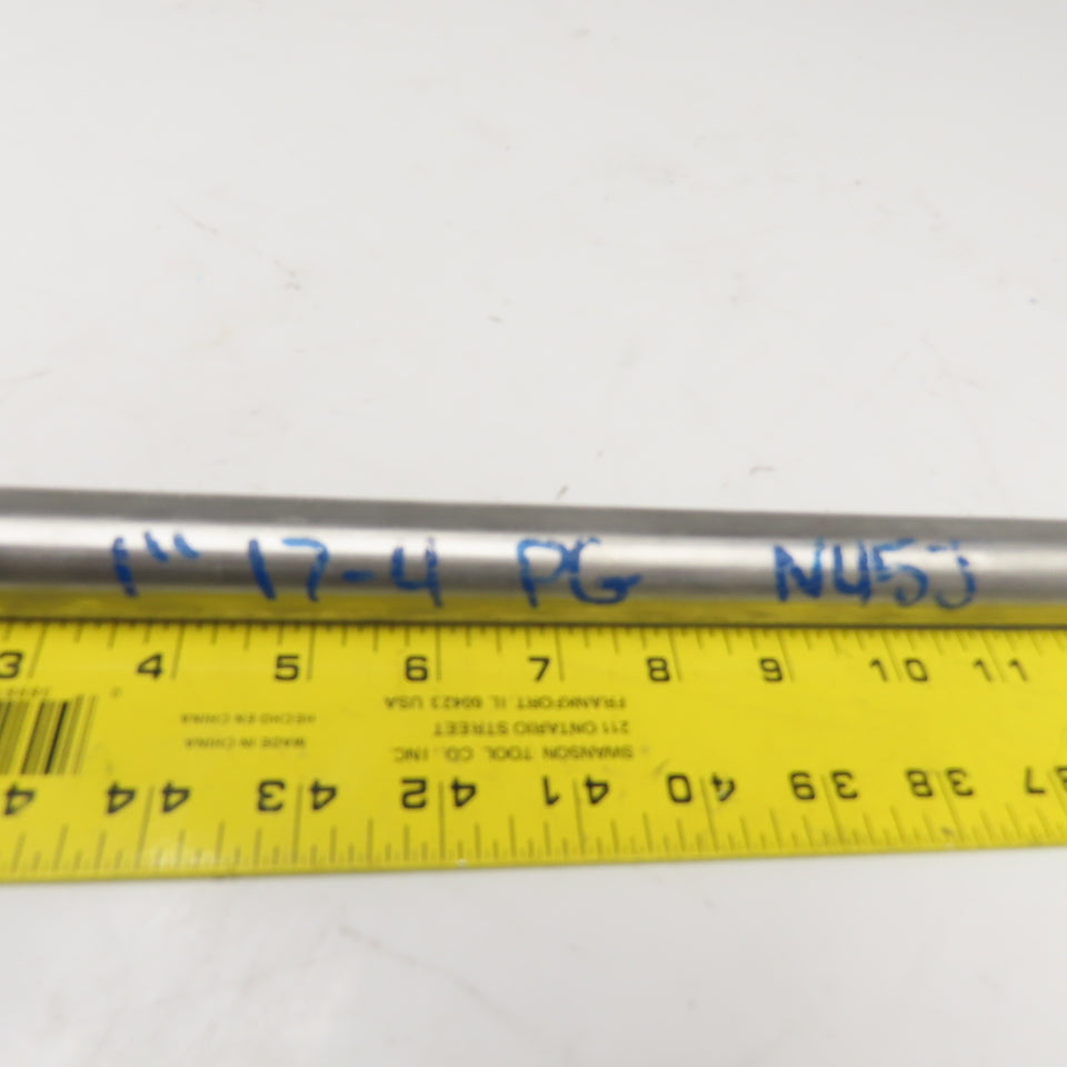 1" Diameter 17-4 Stainless Steel Non Heat Treated Round Bar Stock 24"