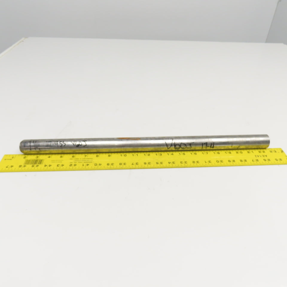 1-1/4" Diameter 17-4 Stainless Steel Non Heat Treated Round Bar Stock 21"