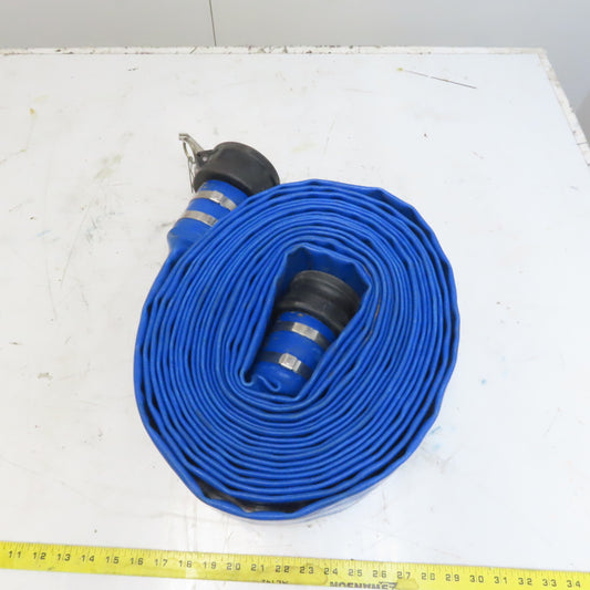 Discharge Hose 3"x 50 PVC Lay Flat Hose Backwash Drain Hose w/Camlock Ends