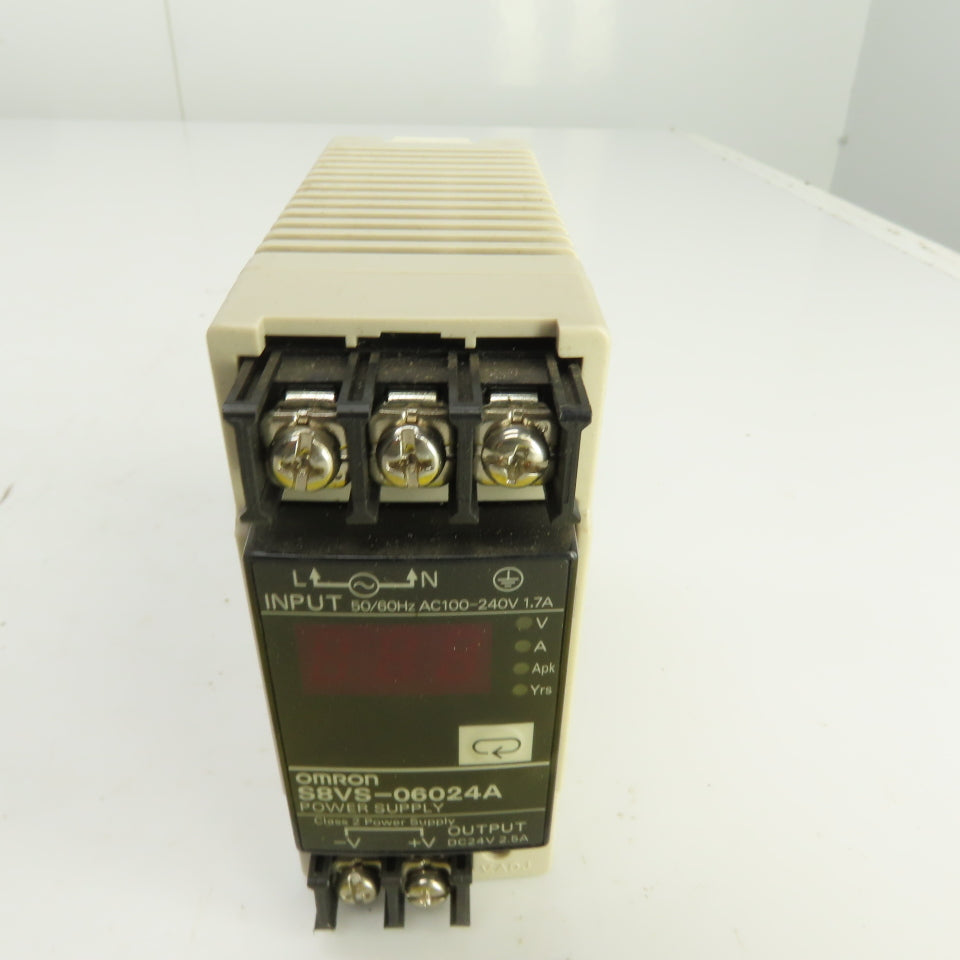 Omron S8VS-06024A 24V DC 2.5A Power Supply 100-240V 1.7A Input