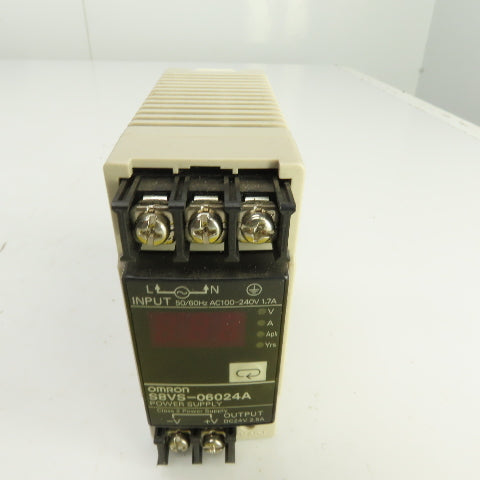 Omron S8VS-06024A 24V DC 2.5A Power Supply 100-240V 1.7A Input