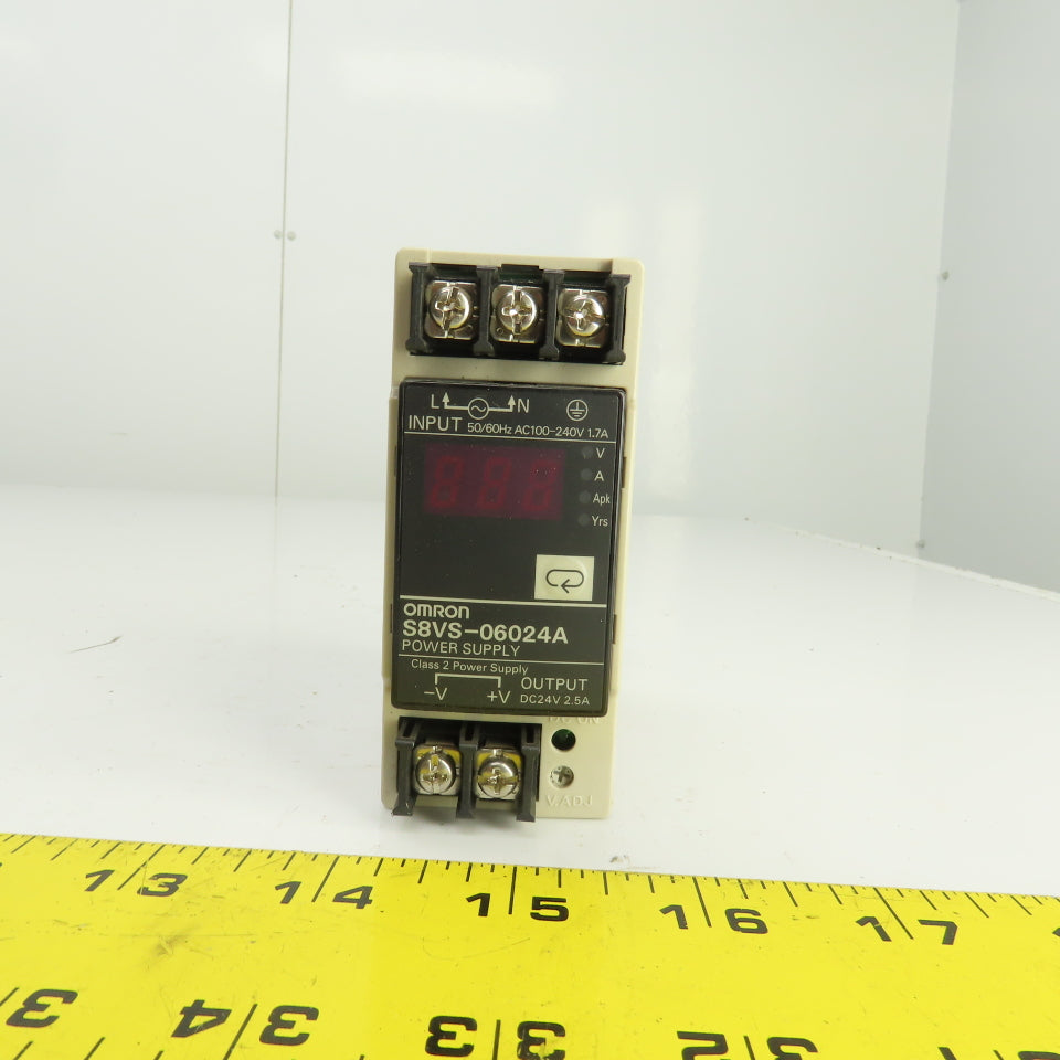 Omron S8VS-06024A 24V DC 2.5A Power Supply 100-240V 1.7A Input