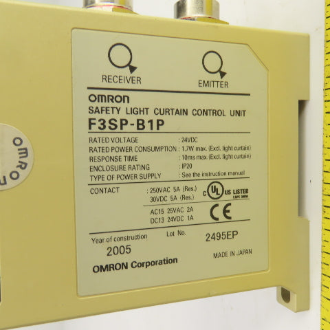 Omron F3SP-B1P Safety Light Curtain Control Unit 24VDC