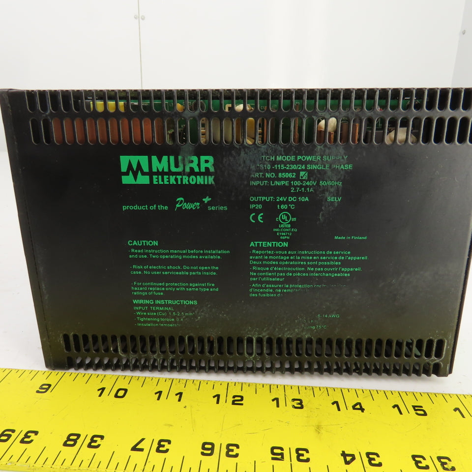Murr Elektronic MCS10-115-230/24 24V DC Switch Mode Power Supply 100-240V Input