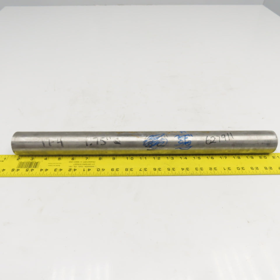 1-3/4" Diameter 17-4 Stainless Steel Non Heat Treated Round Bar Stock 18-1/2"