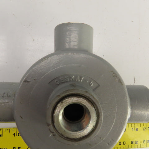 Killark GESXAT-4 1-1/4" GES 4-Way Aluminum Conduit Outlet Body