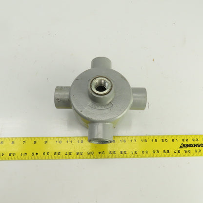 Killark GESXAT-4 1-1/4" GES 4-Way Aluminum Conduit Outlet Body
