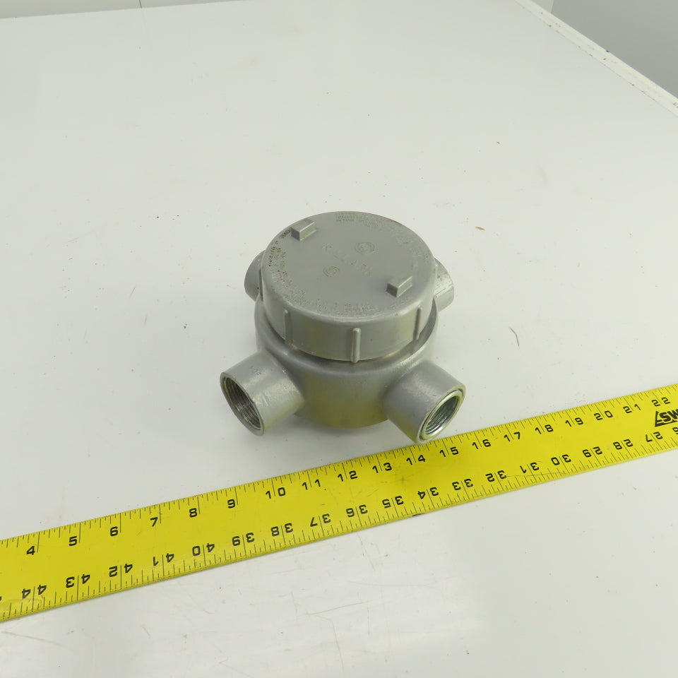 Killark GESXAT-4 1-1/4" GES 4-Way Aluminum Conduit Outlet Body