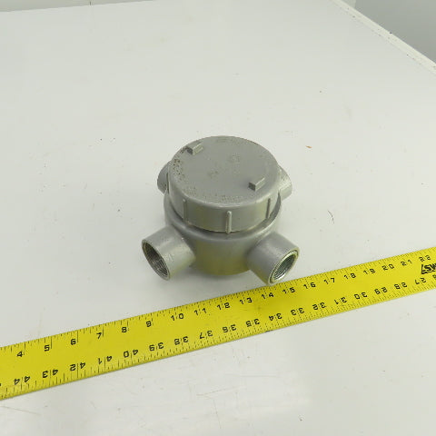 Killark GESXAT-4 1-1/4" GES 4-Way Aluminum Conduit Outlet Body