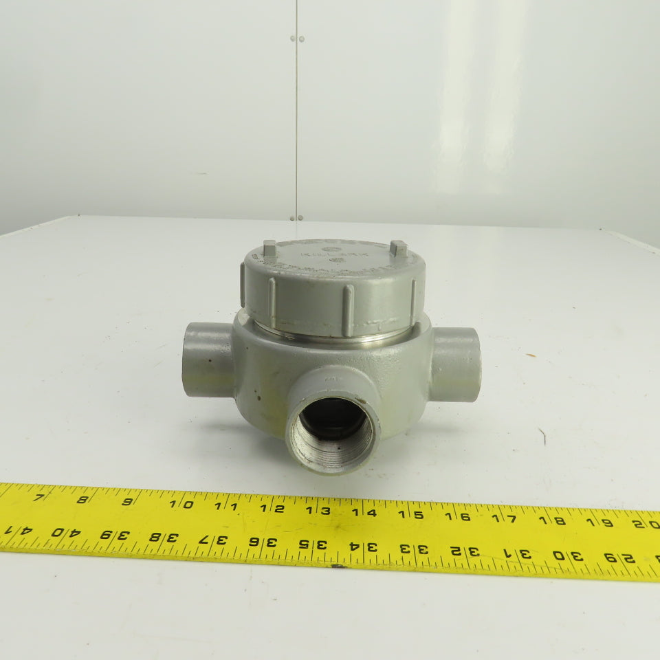 Killark GESXAT-4 1-1/4" GES 4-Way Aluminum Conduit Outlet Body