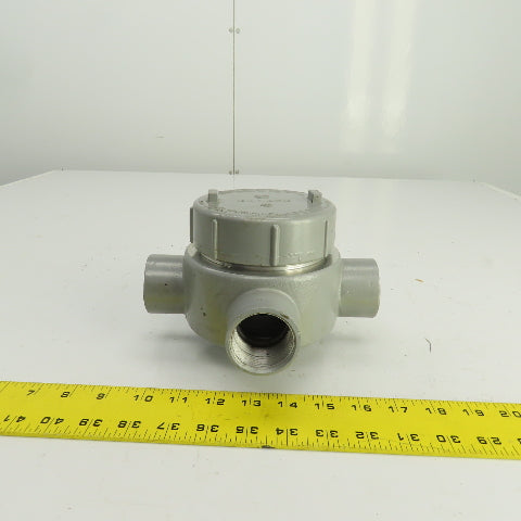 Killark GESXAT-4 1-1/4" GES 4-Way Aluminum Conduit Outlet Body