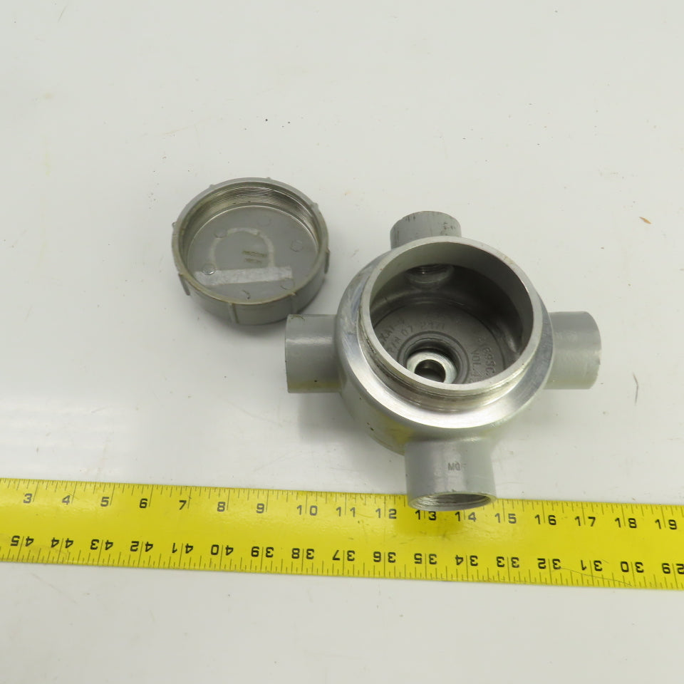 Killark GESXAT-4 1-1/4" GES 4-Way Aluminum Conduit Outlet Body