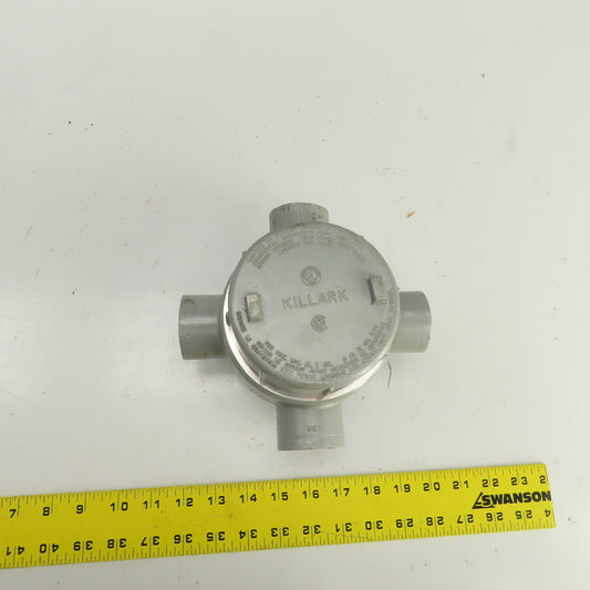Killark GESXAT-4 1-1/4" GES 4-Way Aluminum Conduit Outlet Body