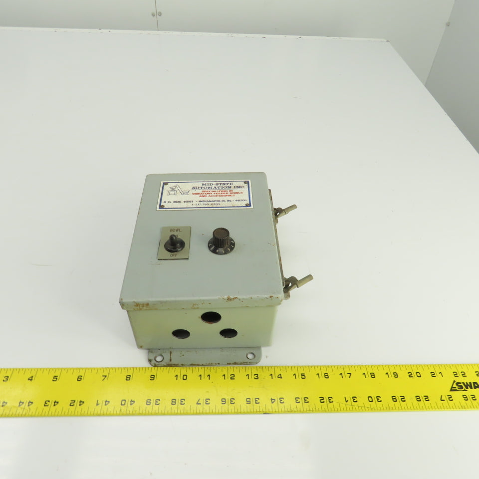 Hoffman 8" x 6" x 3-1/2" Electrical Enclosure W/Backplate & Potentiometer