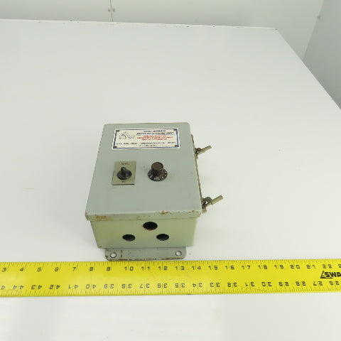 Hoffman 8" x 6" x 3-1/2" Electrical Enclosure W/Backplate & Potentiometer