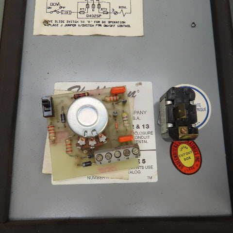 Hoffman 8" x 6" x 3-1/2" Electrical Enclosure W/Backplate & Potentiometer