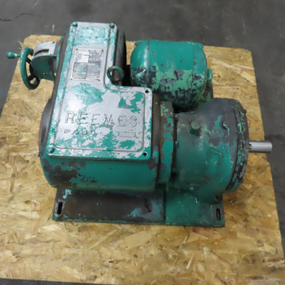 Reeves 4283-C-18 Vari Speed 57:1 Ratio 3Hp 10-61RPM Moto Drive 220/440V 3Ph