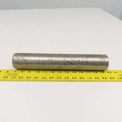 2-1/4" Diameter 17-4 Stainless Steel Non Heat Treated Round Bar Stock 12"