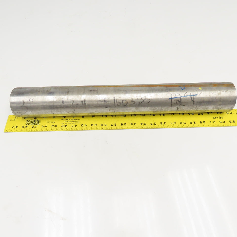 3" Diameter 17-4 Stainless Steel Non Heat Treated Round Bar Stock 21"