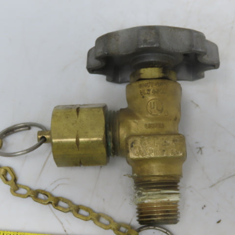 Rego 7151V Line Station Shut off Valve W/Cap & Chain Fuel