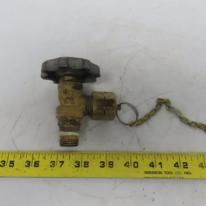 Rego 7151V Line Station Shut off Valve W/Cap & Chain Fuel