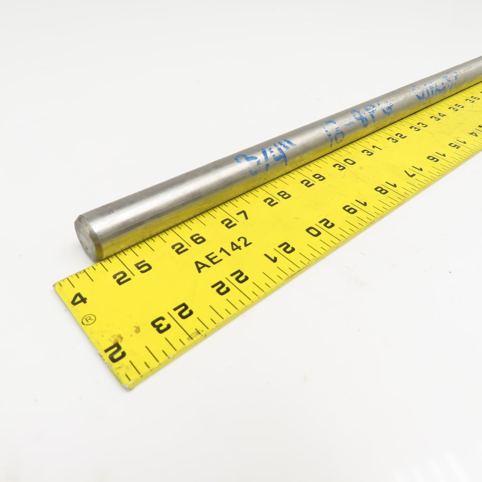 3/4" Diameter 13-8 PG Stainless Steel Non Heat Treated Round Bar Stock 22"