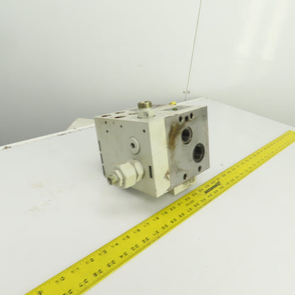 Krauss Maffei 2020736 213402 Hydraulic Multiport Valve Manifold Assembly