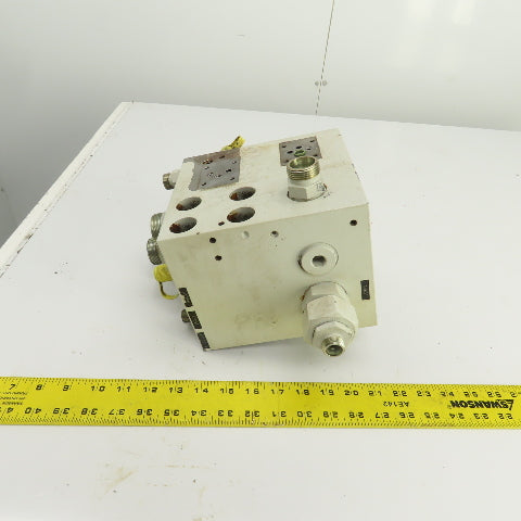 Krauss Maffei 2020736 213402 Hydraulic Multiport Valve Manifold Assembly