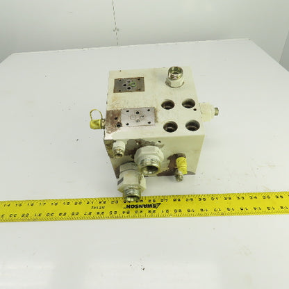 Krauss Maffei 2020736 213402 Hydraulic Multiport Valve Manifold Assembly