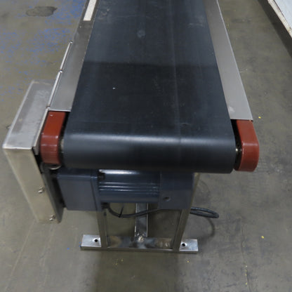 7-1/2" Wide x 58" Stainless Steel Variable Speed Slide Belt Conveyor 220V 1Ph