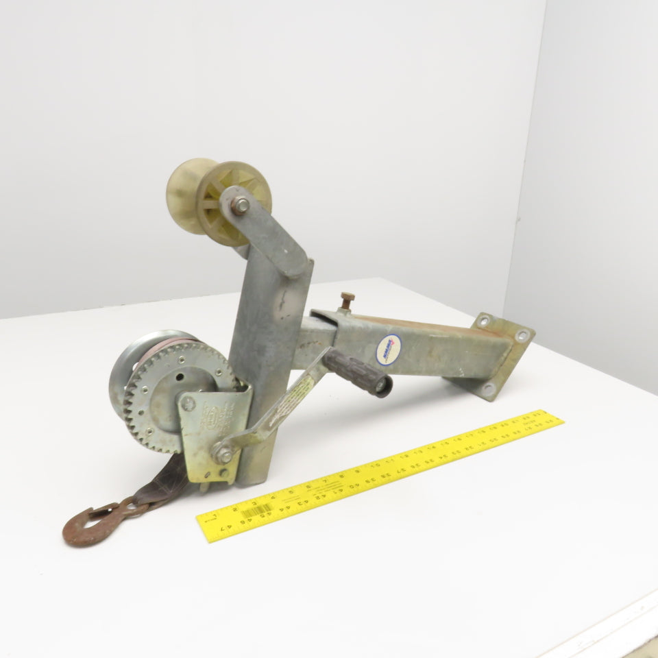 Shelby 5404 1200Lbs Dock Mount Boat Trailer Hand Winch 18' Line