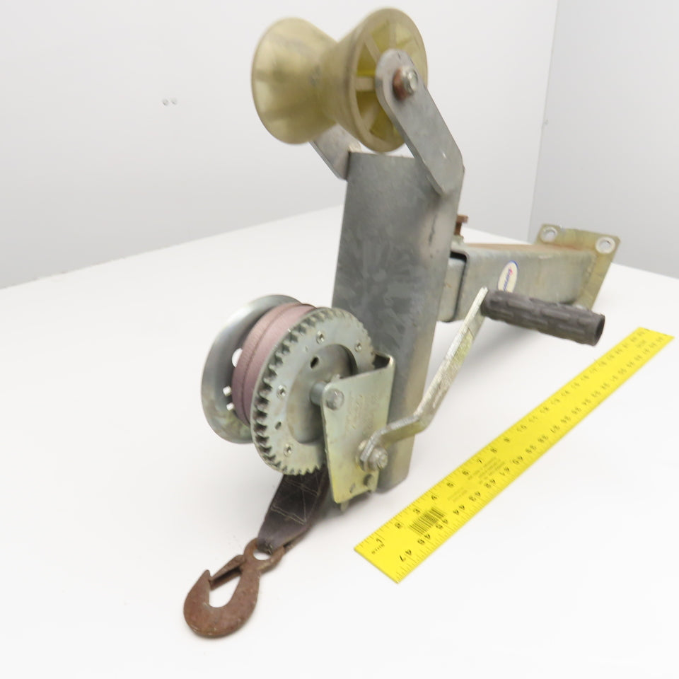 Shelby 5404 1200Lbs Dock Mount Boat Trailer Hand Winch 18' Line