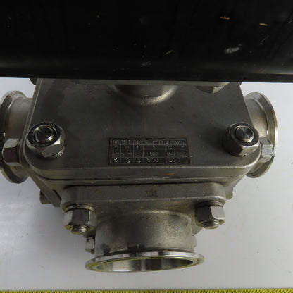Sharpe Style Pneumatic Valve Actuator With 3" Stainless Steel Valve 3-Way
