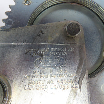Shelby 5409B 2100Lbs Dock Mount Boat Trailer Hand Winch 19' Line