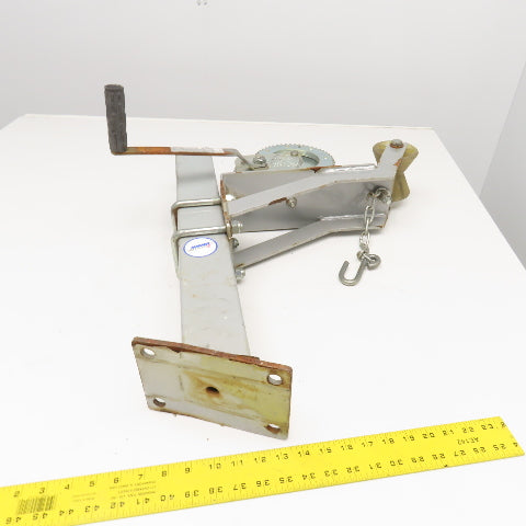 Shelby 5409B 2100Lbs Dock Mount Boat Trailer Hand Winch 19' Line
