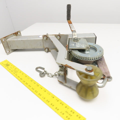 Shelby 5409B 2100Lbs Dock Mount Boat Trailer Hand Winch 19' Line