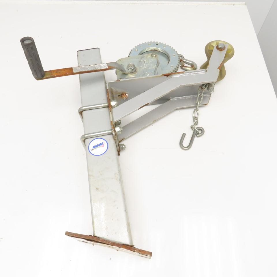 Shelby 5409B 2100Lbs Dock Mount Boat Trailer Hand Winch 19' Line