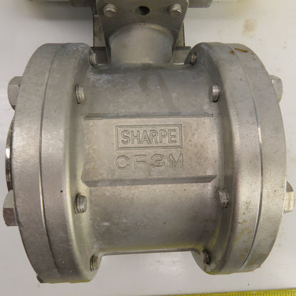 Sonic Torque Pneumatic Valve Actuator With Sharpe CF3M 3" Stainless Ball Valve