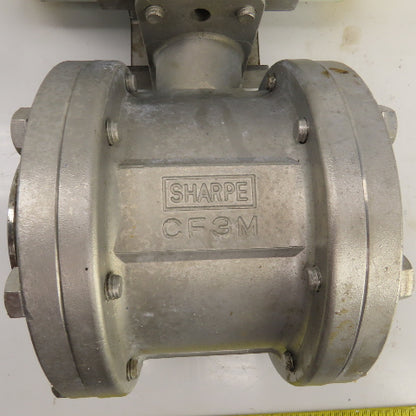 Sonic Torque Pneumatic Valve Actuator With Sharpe CF3M 3" Stainless Ball Valve